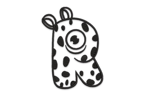 Bringing Whimsy to Life: The Monster Alphabet Letter R Embroidery Design