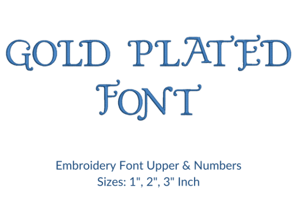 Elevate Your Stitchery with the Gold Plated Fonts Embroidery Design