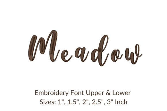 Evaluating the Meadow Font Embroidery Design