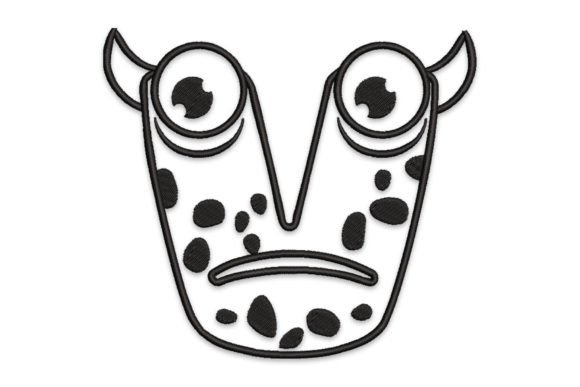 Evaluating the Monster Alphabet Letter V Embroidery Design