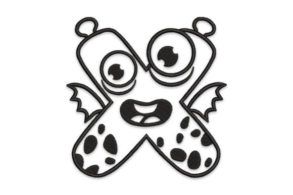 Evaluating the Monster Alphabet Letter X Embroidery Design for Creative Projects