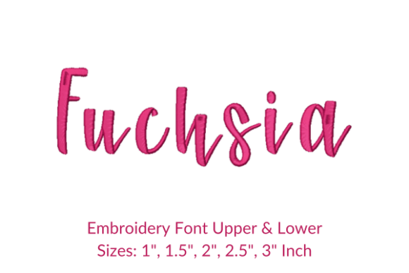 Fuchsia Font Embroidery Design: A Vibrant Choice