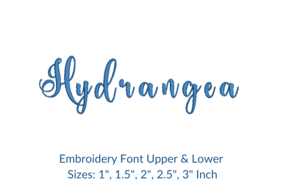 Hydrangea Font Embroidery Design Guide