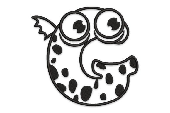 Monster Alphabet Letter G: A Whimsical Embroidery Design for Every Maker