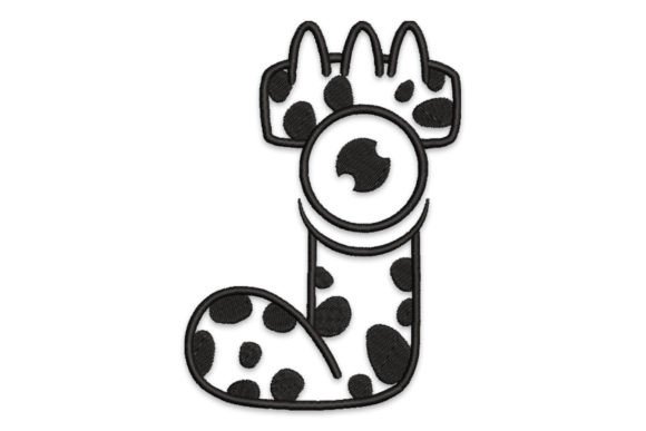 Monster Alphabet Letter J: A Whimsical Design Asset