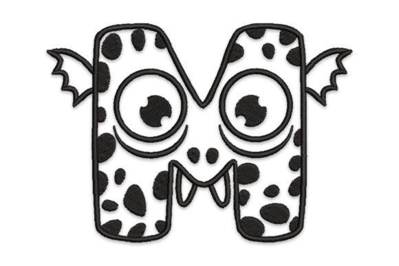 Monster Alphabet Letter M: A Whimsical Embroidery Design for Every Project