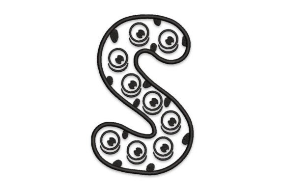 Monster Alphabet Letter S: A Whimsical Embroidery Design