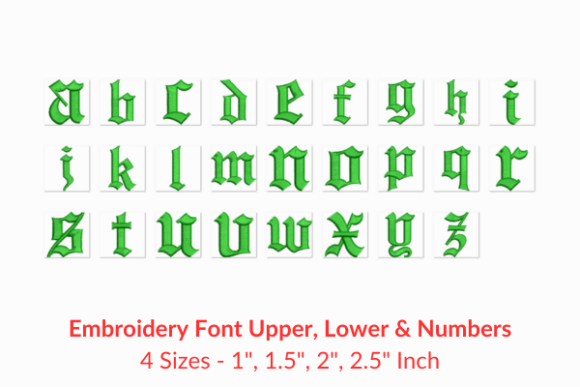 Old English Font for Embroidery Projects