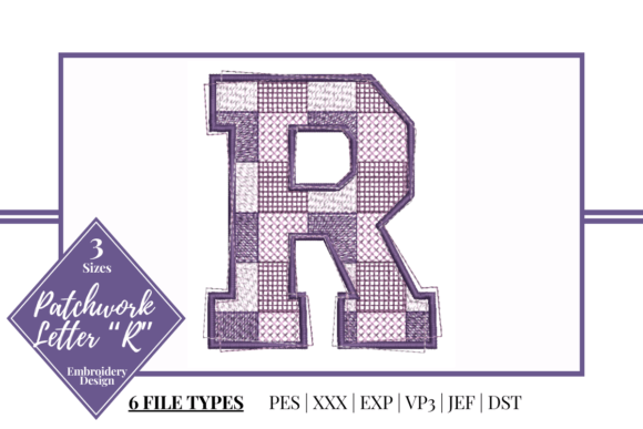 Patchwork Letter R: A Modern Stitch for Personalized Style